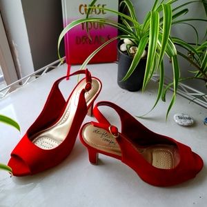 Red 3.5in Heels 7M
